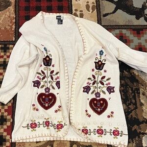 Womens vintage embroidered Beldoch Popper sweater